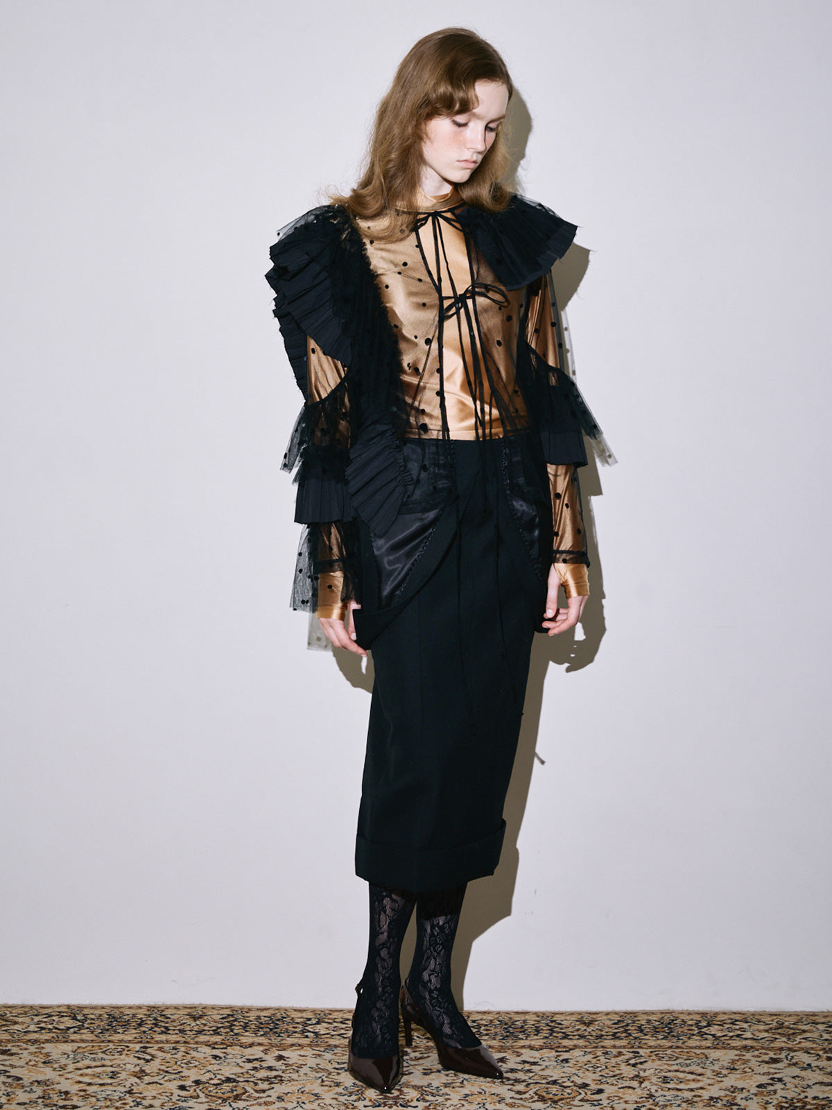 Charlotte frill blouse