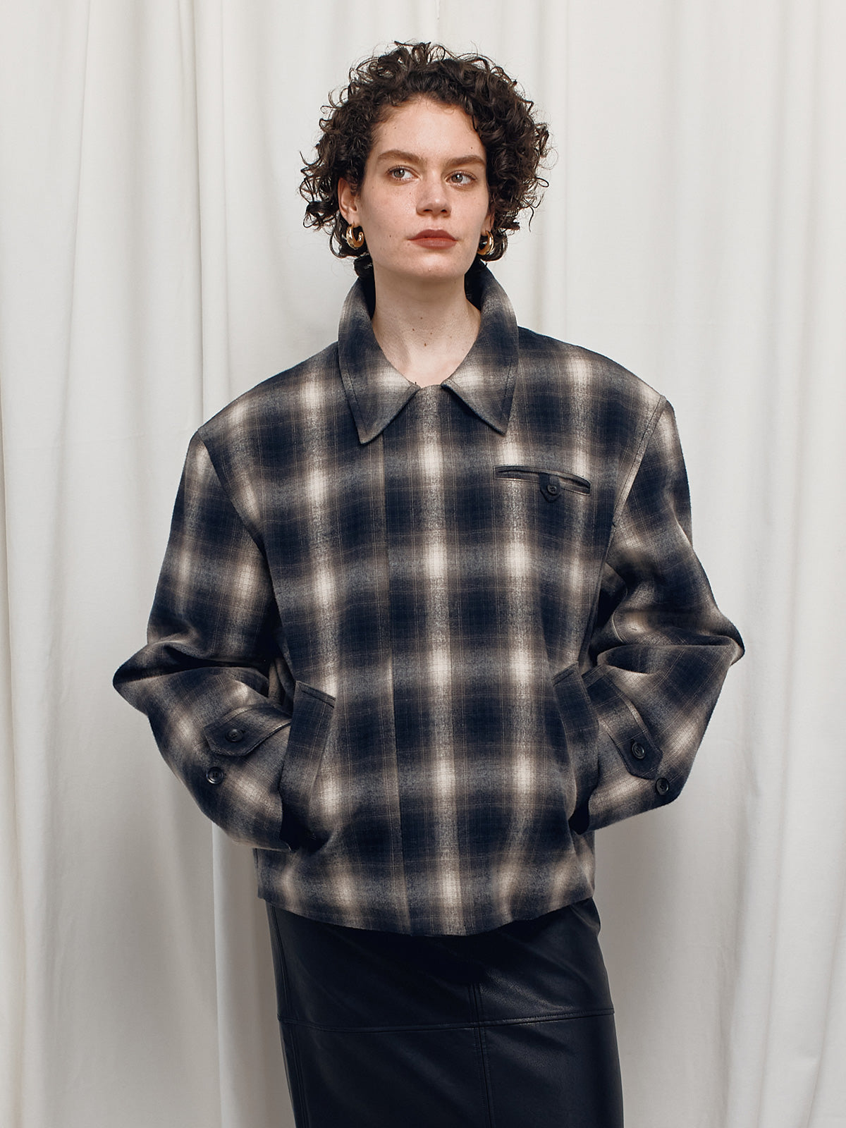 PAD IN BLOUSON IN CHECK