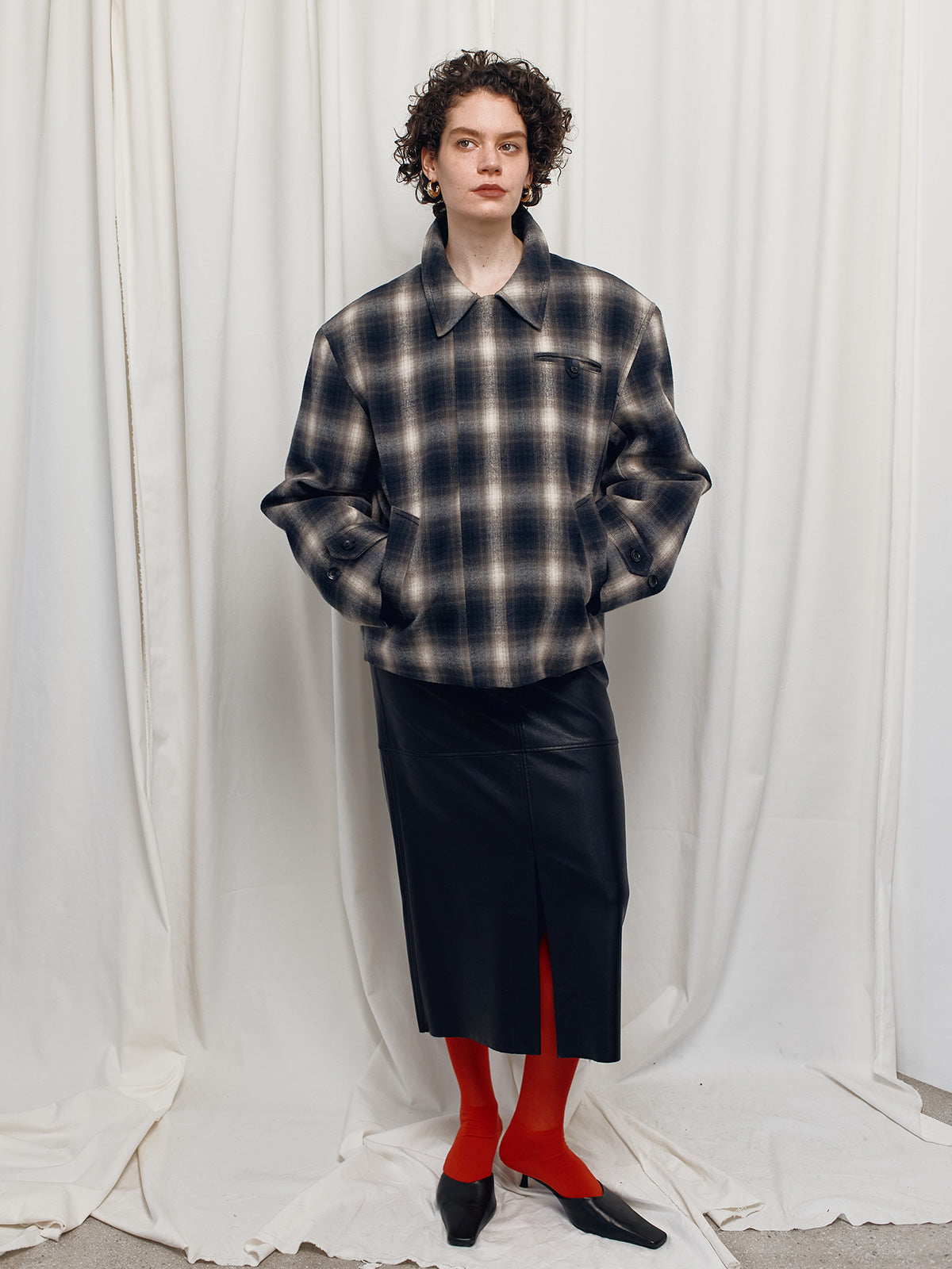 PAD IN BLOUSON IN CHECK